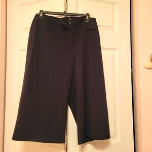 Loft Black Wide-Leg Culottes